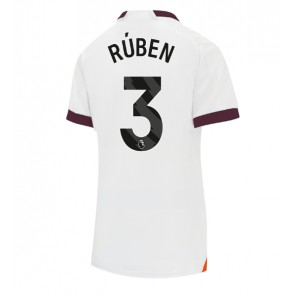 Manchester City Ruben Dias #3 Replika Udebanetrøje Dame 2023-24 Kortærmet